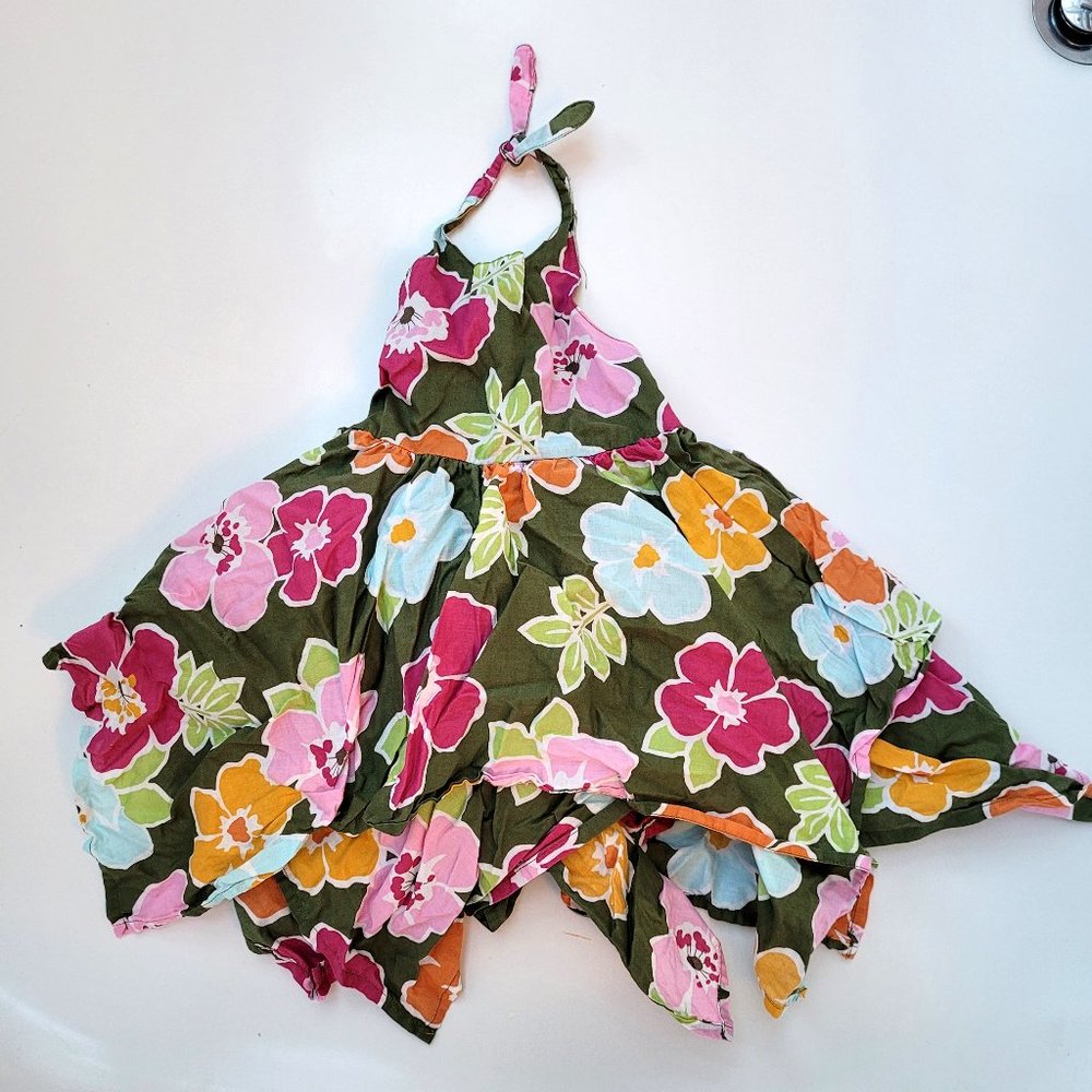 Gymboree Halter Asymmetrical Handkerchief Hem Dress 2T